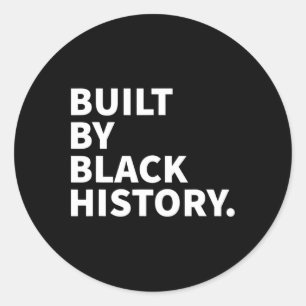 Adesivo Redondo Construído por História Negra - História Negra Mês