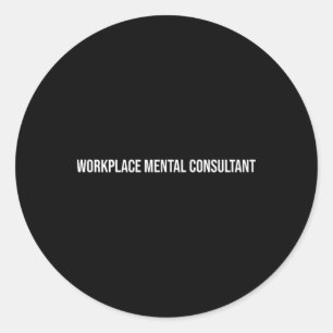 Adesivo Redondo Consultor Mental Saúde no Local de Trabalho