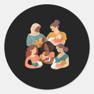 Adesivo Redondo Consultora de Lactação e Amamentação Feminina Nasc