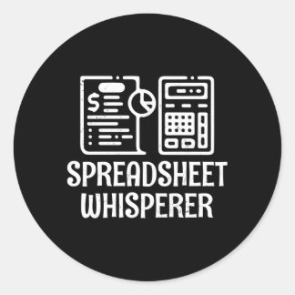 Adesivo Redondo Conta Contabilística Cpa do Spreadsheet Whisperer 