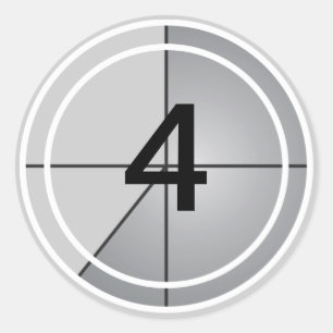 Adesivo Redondo Contagem de Filmes