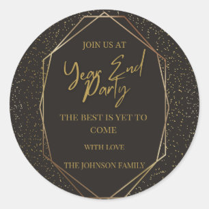 Adesivo Redondo Contagem regressiva para 2025: Celebrar o Ano Novo