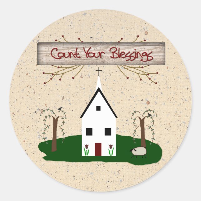 Adesivo Redondo Conte Sua Bênção Da Igreja (Frente)