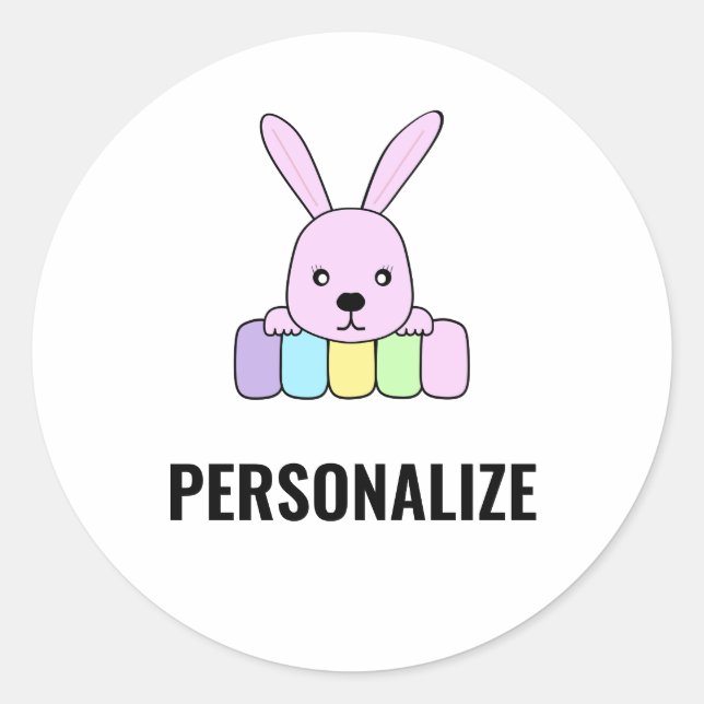 Adesivo Redondo Contemporâneo, elegante, simplificado e editável (Frente)