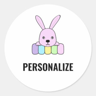 Adesivo Redondo Contemporâneo, simplificado, elegante e editável