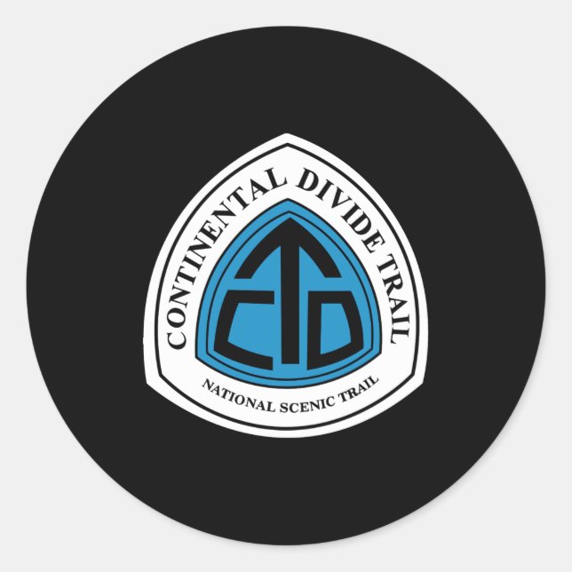 Adesivo Redondo Continental Divide Trail Sign Usa  (Frente)