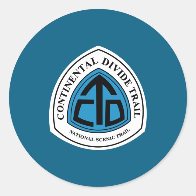 Adesivo Redondo Continental Divide Trail Sign Usa _1  (Frente)