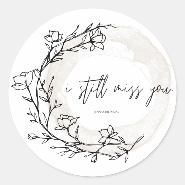 Adesivo Redondo Continua A Sentir-Te Viciado (Frente)