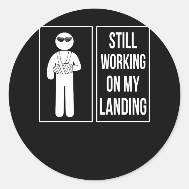 Adesivo Redondo Continuando Trabalhando Em Meu Recove De Braço Que (Frente)