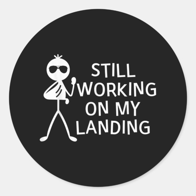 Adesivo Redondo Continuando Trabalhando No Meu Passo De Braço Queb (Frente)