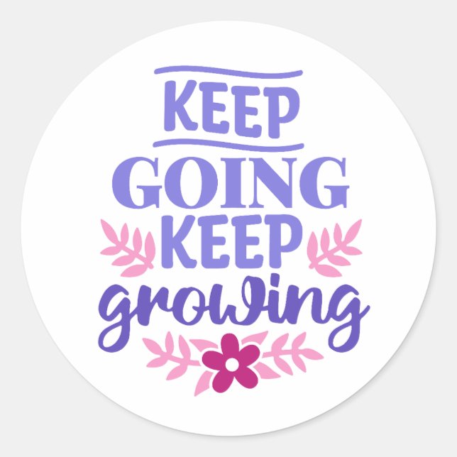 Adesivo Redondo Continue, Continue Crescendo (Frente)