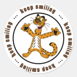 Adesivo Redondo Continue sorrindo