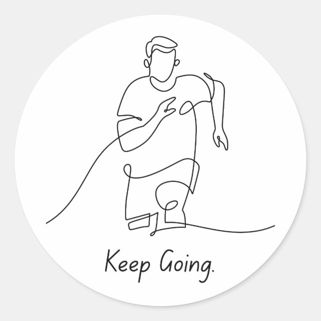 Adesivo Redondo Continue - Vinheta de encorajamento (Frente)
