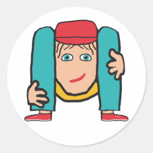 Adesivo Redondo Contorcionista