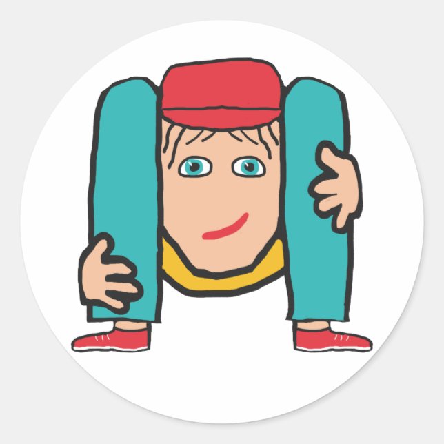 Adesivo Redondo Contorcionista (Frente)