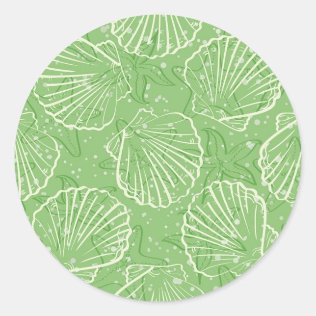 Adesivo Redondo Contorno das conchas (Frente)