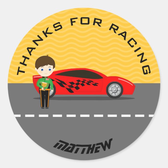 Adesivo Redondo Controlador Race Car (Frente)