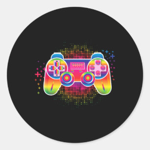 Adesivo Redondo Controladora de Jogos de Vídeo