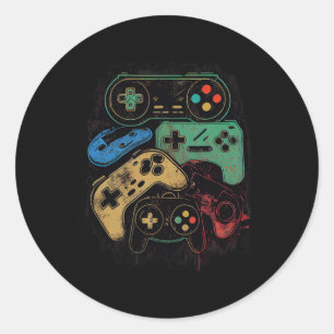 Adesivo Redondo Controlar Todas As Coisas Do Gamer De Controlador