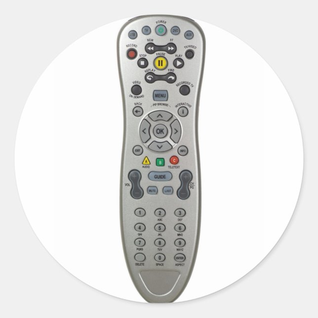 Adesivo Redondo Controle remoto (Frente)
