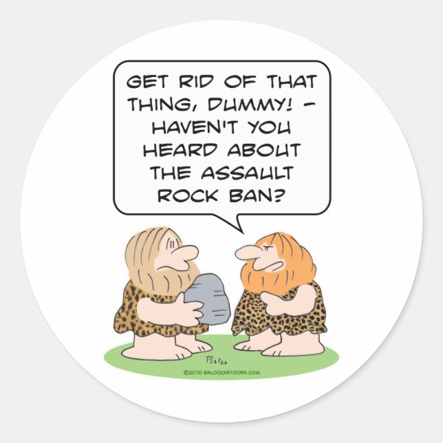 Adesivo Redondo controlo de armas contra rochas (Frente)