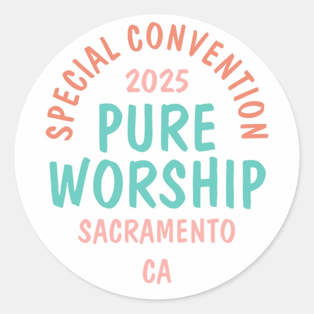 Adesivo Redondo Convenção Especial de 2025 | JW (Frente)