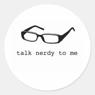 Adesivo Redondo conversa nerdy a mim
