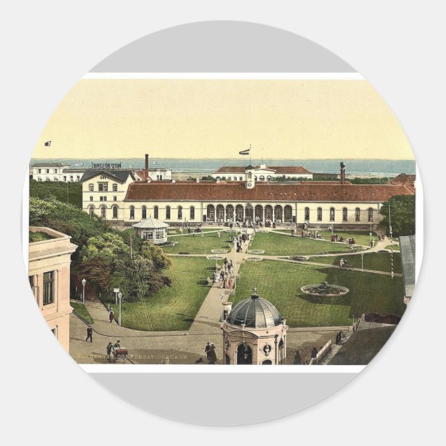 Adesivo Redondo Conversation House, Norderney, Alemanha clássico P (Frente)