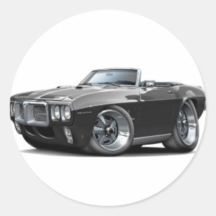 Adesivo Redondo Convertible 1969 preto de Firebird