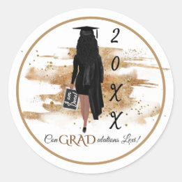 Adesivo Redondo Convite Africano para Licenciação Americana (Pele