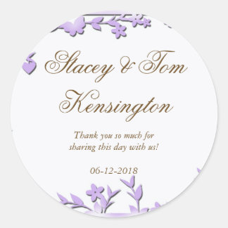 Adesivo Redondo Convite Para Casamento Papel Picado - Doves Adoráv