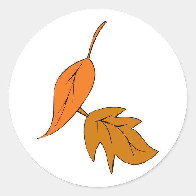 Adesivo Redondo Convites do tema de casamento do outono Envelopes  (Frente)