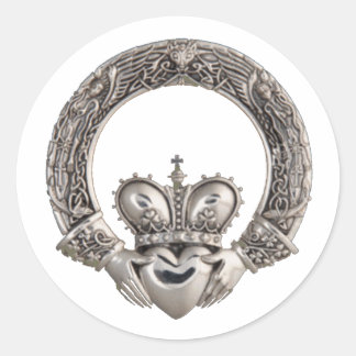 Adesivo Redondo Convites para Casamento Claddagh Envelope Selos