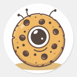 Adesivo Redondo Cookie Alien – Arte de Sobremesa Divertida e Fofa