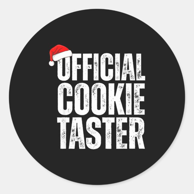 Adesivo Redondo Cookie And Cookie Taster, Christmas Couples  (Frente)