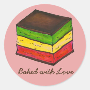 Adesivo Redondo Cookie de camada Sete com amor italiano