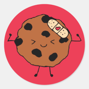 Adesivo Redondo Cookie Duro Espero Que Você Se Sinta Melhor Desig