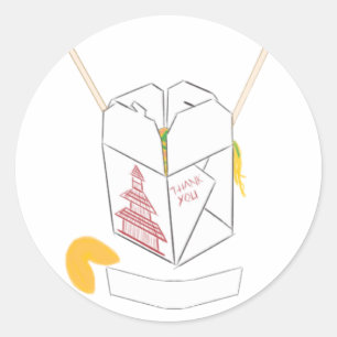 Adesivo Redondo Cookie Fortune Personalizável com Caixa de Saída