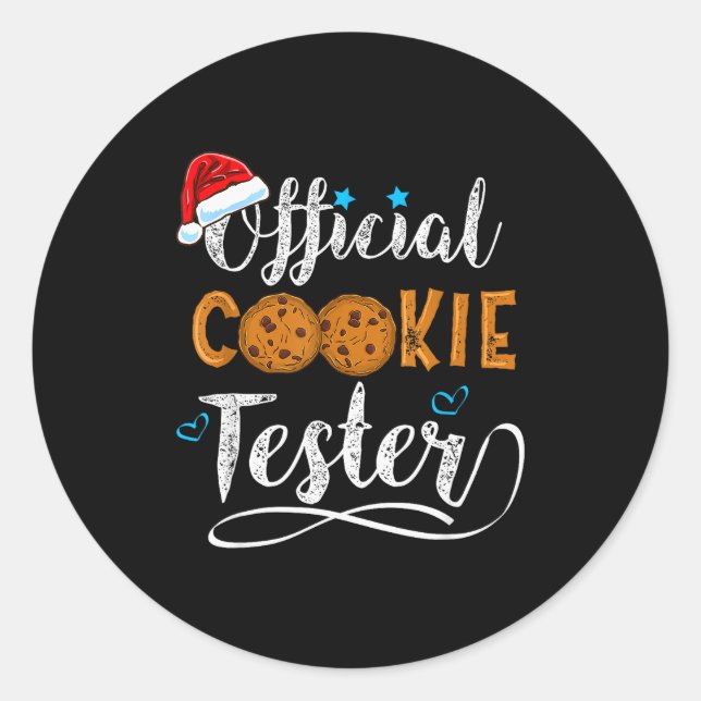 Adesivo Redondo Cookie Tester Christmas Baking Team  (Frente)