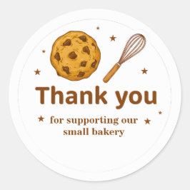 Adesivo Redondo Cookie & Whisk Bakery Thank You Sticker