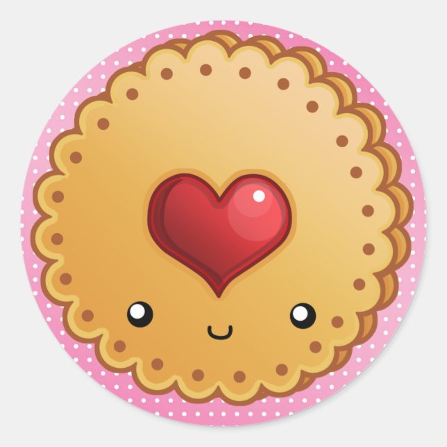 Adesivo Redondo cookies+BG, cookie_luv (Frente)