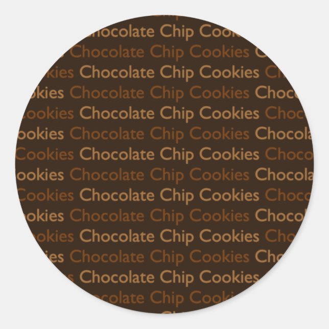 Adesivo Redondo Cookies Chip de Chocolate (Frente)