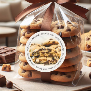 Adesivo Redondo Cookies de Fotografias Personalizadas da Panificaç
