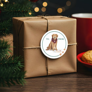 Adesivo Redondo Cookies de Natal para Ouros de cães travesseiros