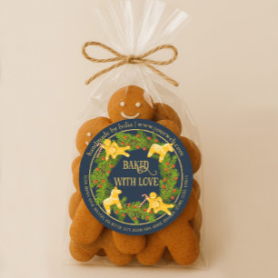 Adesivo Redondo Cookies De Natal Personalizados
