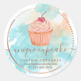 Adesivo Redondo Cookies Doces Pastelaria Ombre Berry Cupcake