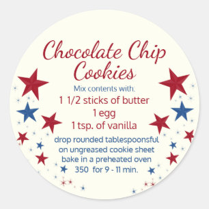 Adesivo Redondo Cookies em um Jar Topper