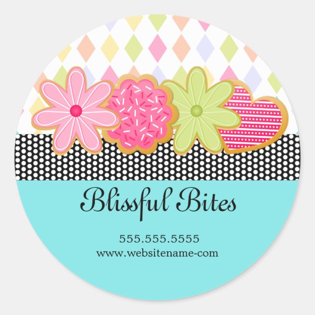 Adesivo Redondo Cookies Festivos (Frente)