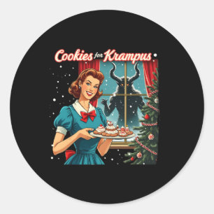 Adesivo Redondo Cookies Para Krampus Engraçado Natal Xmas Krampus 