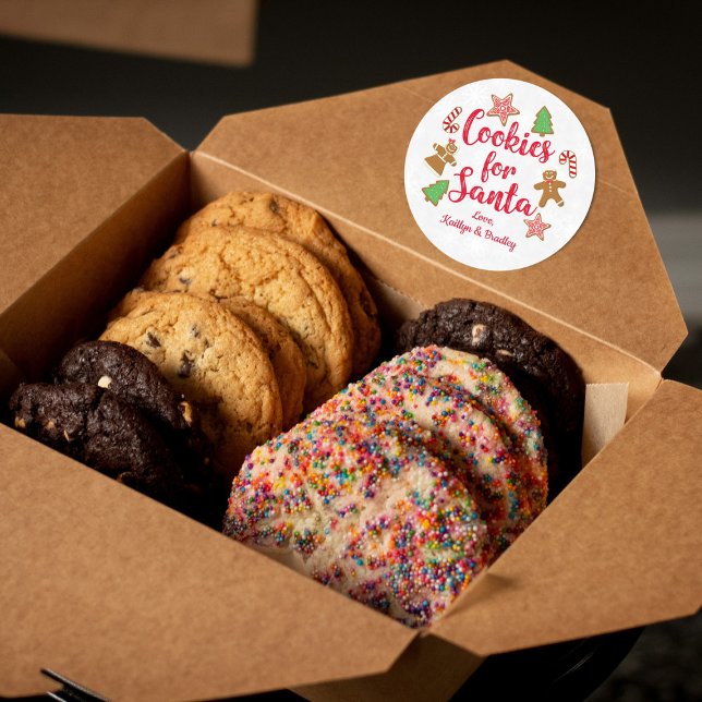 Adesivo Redondo Cookies Para Papais noeis (Criador carregado)